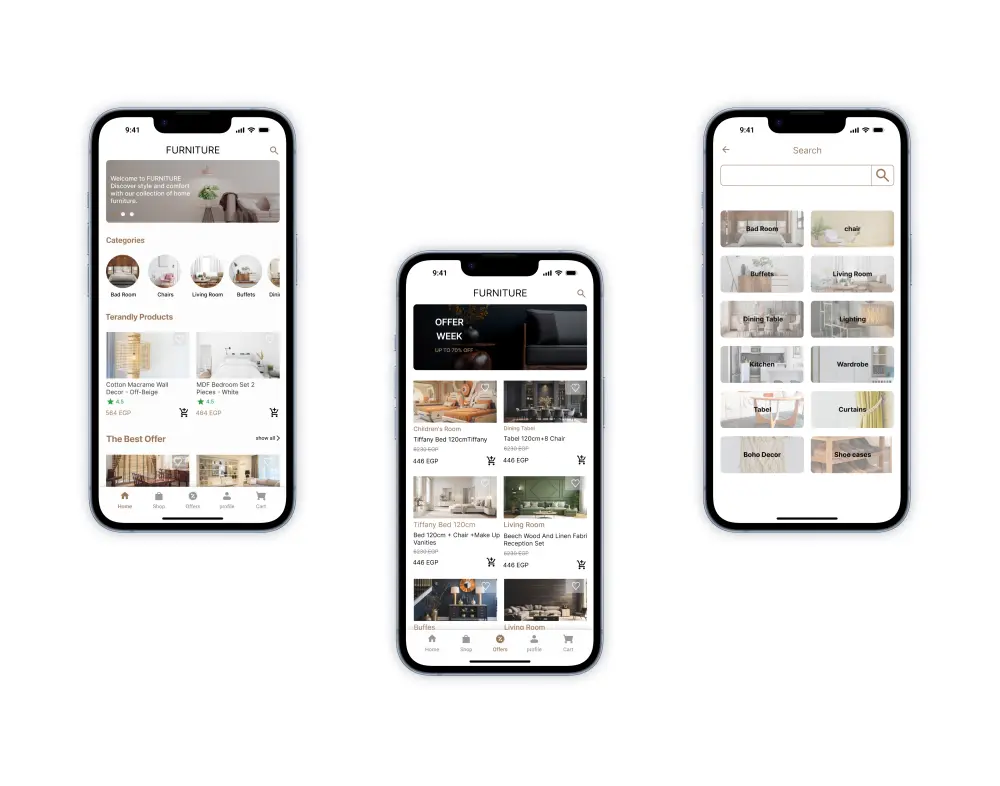 تصميم تطبيق موبايل احترافي UI/UX