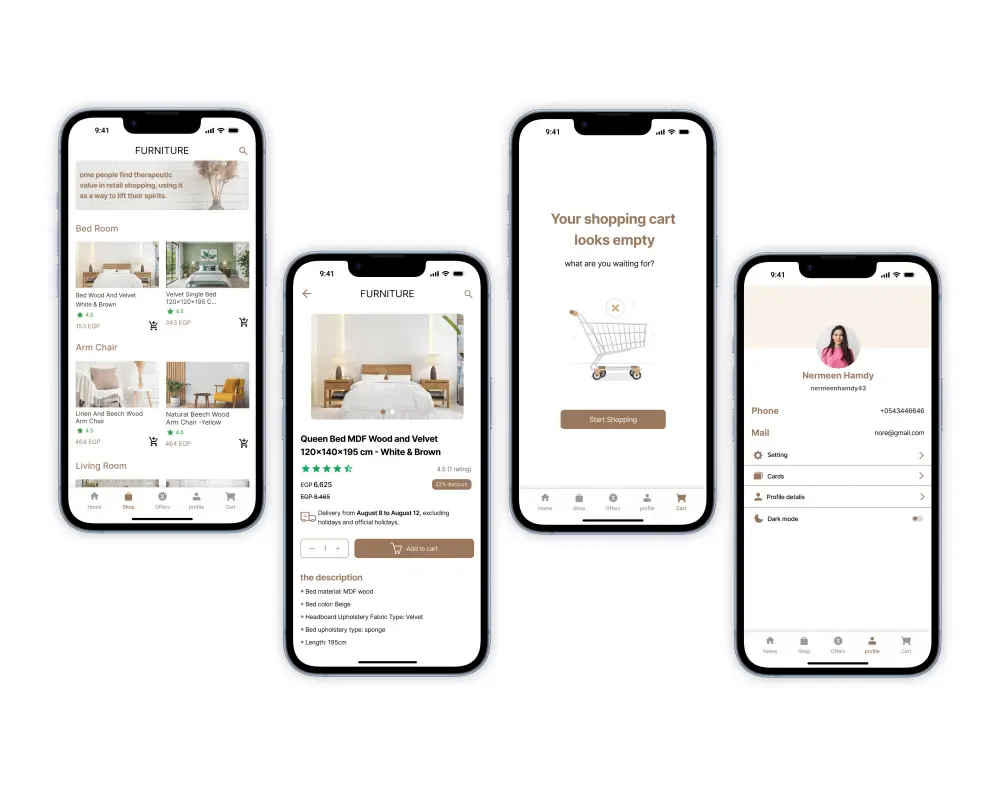تصميم تطبيق موبايل احترافي UI/UX