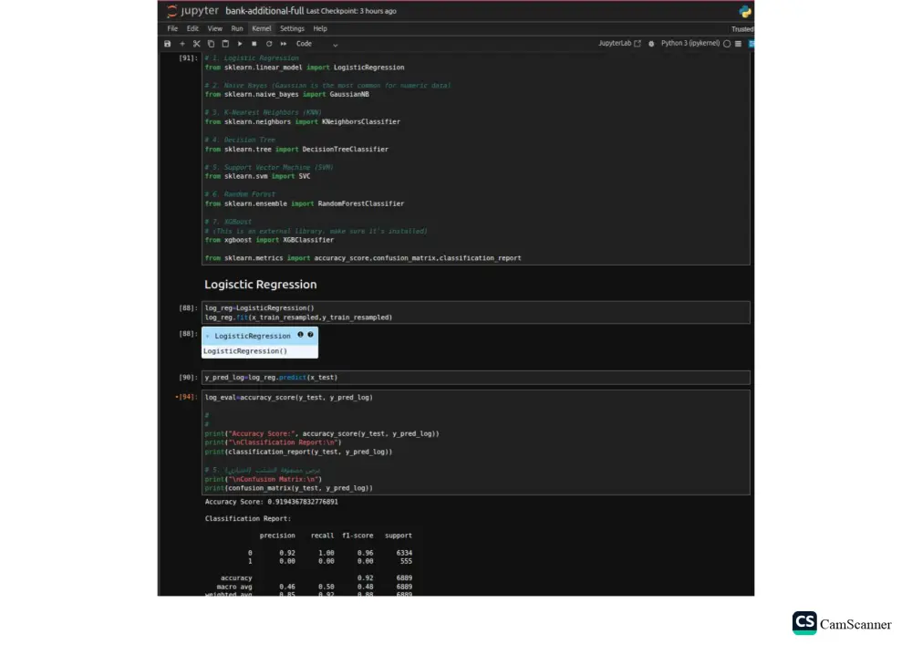 تحليل البيانات وبناء نماذج تعلم الآلة (Machine Learning) باستخدام بايثون