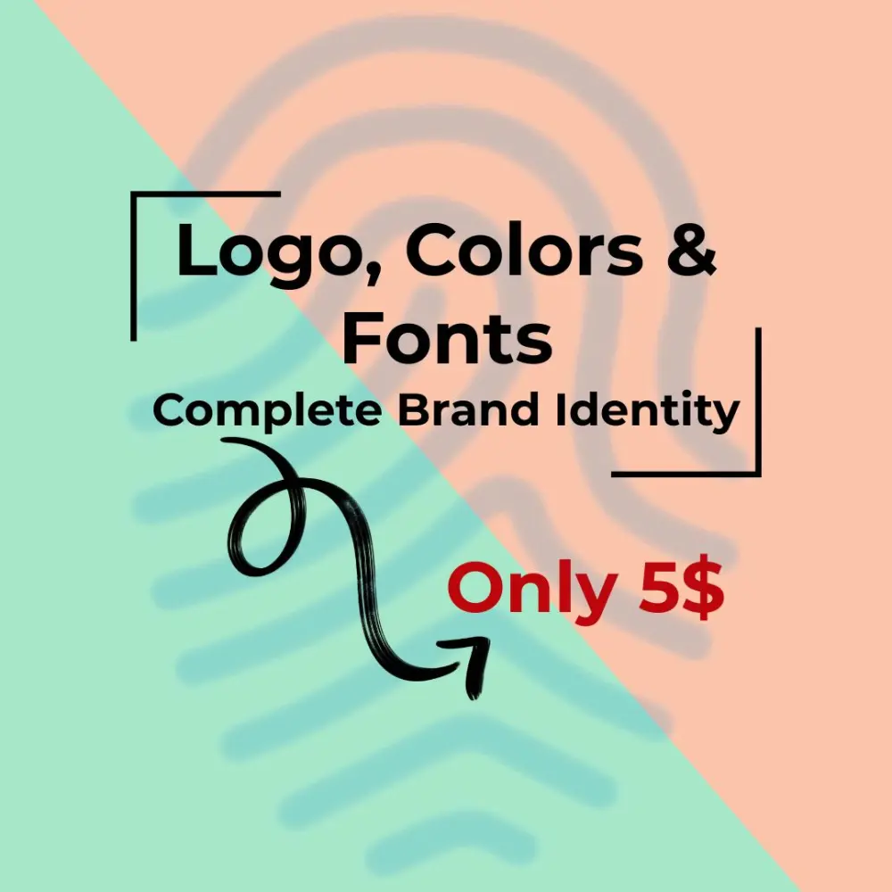 تصميم هوية بصرية مبسطة مقابل 5$