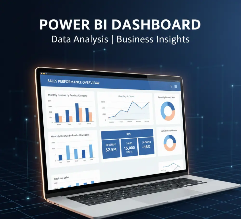 سأقوم بتصميم Dashboard احترافي على Power BI لتحليل بياناتك