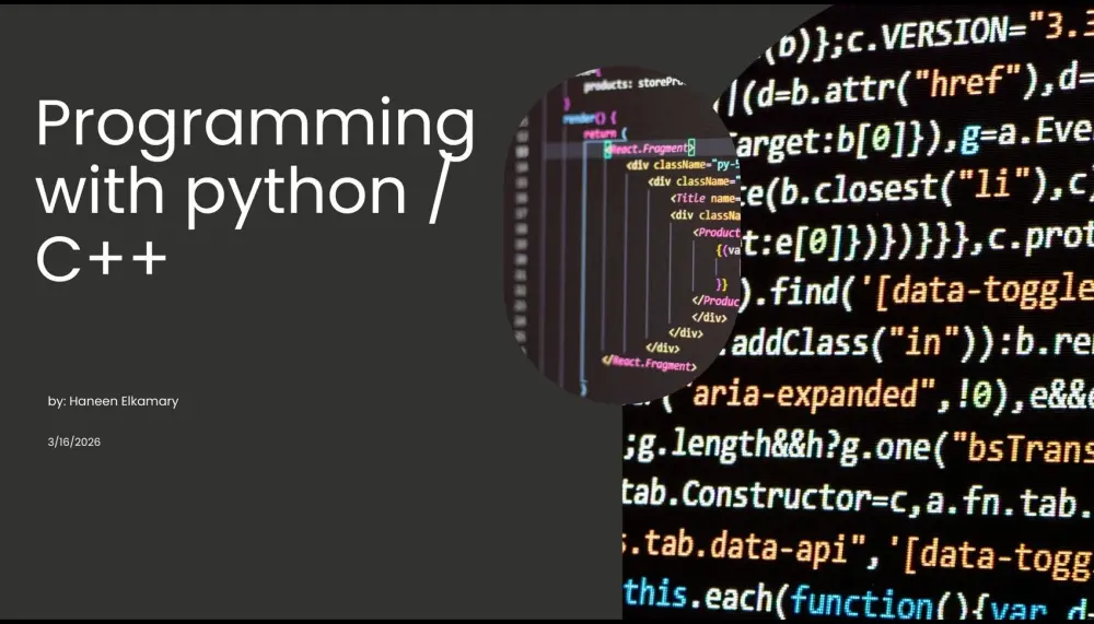 إصلاح وتعديل أكواد Python و cpp وحل جميع الأخطاء البرمجية