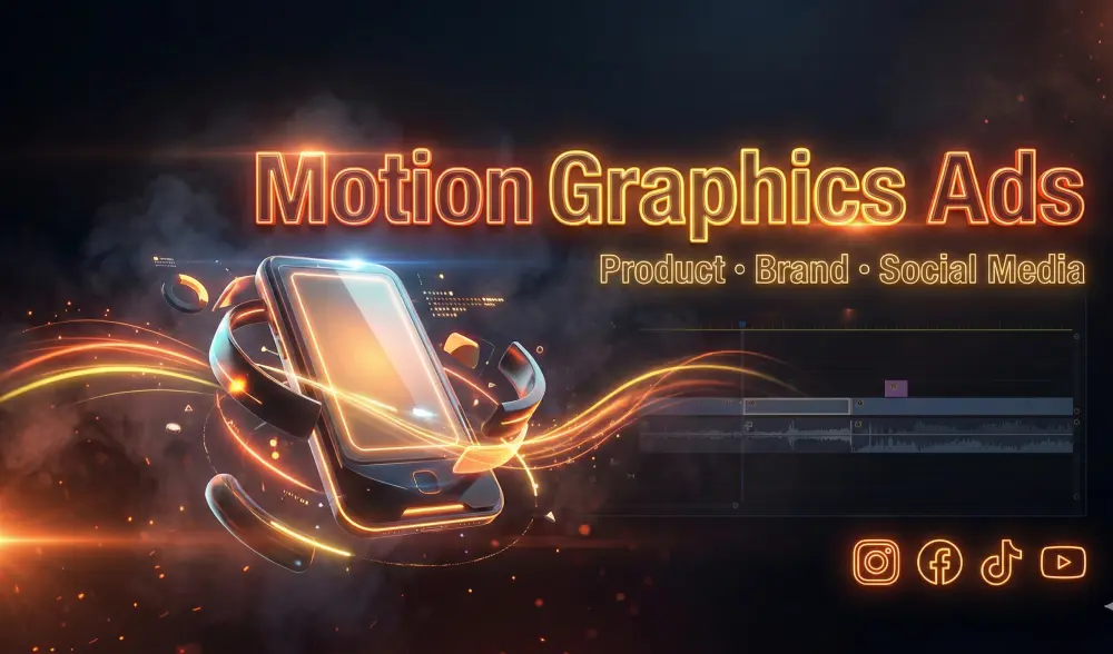 تصميم فيديوهات موشن جرافيك إعلانية للمنتجات