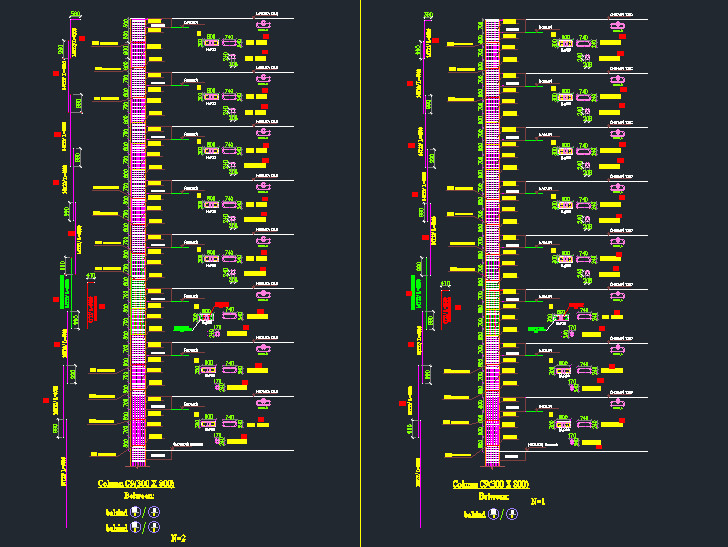 عمل لوحات شوب دروينج +حصر حديد مفصل لكل عنصر +حصر الخرسانات