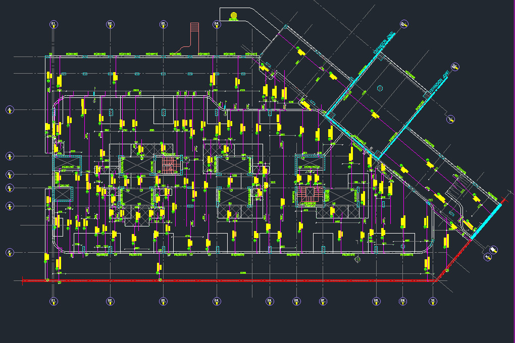 عمل لوحات شوب دروينج +حصر حديد مفصل لكل عنصر +حصر الخرسانات