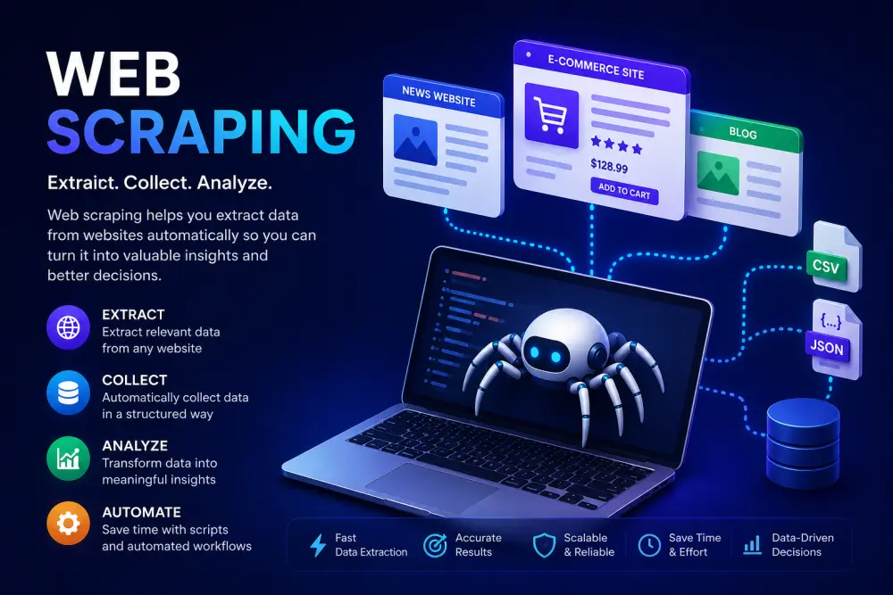 سأقدم خدمة استخراج البيانات (Web Scraping) من مواقع الإنترنت بدقة واحترافية باستخدام Python