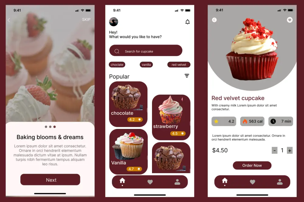 تصميم واجهات تطبيق موبايل احترافية بتجربة استخدام مدروسة ل (6 شاشات)