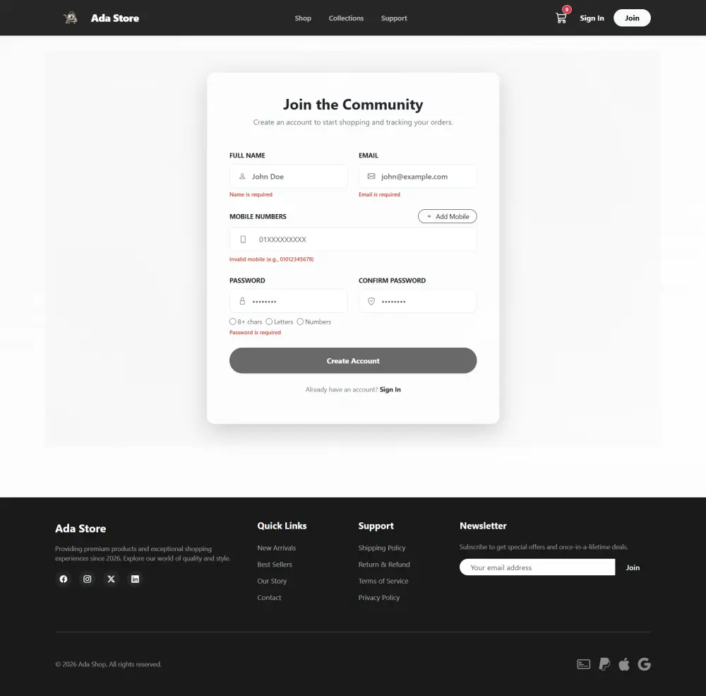 إنشاء مواقع ويب احترافية (Landing Page / Dashboard / Web App) باستخدام Angular + Node.js بأداء سريع وتصميم عصري.