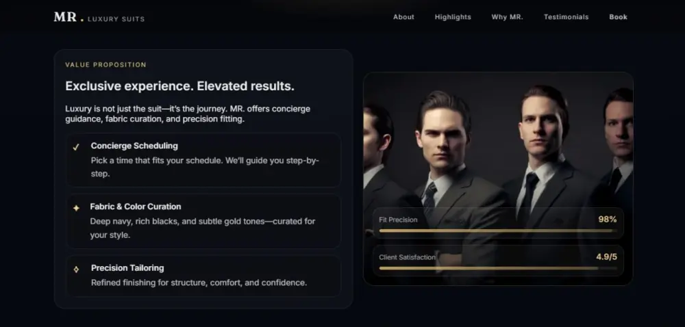 Landing page
