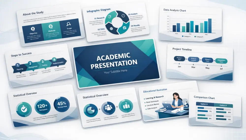 تصميم عرض تقديمي احترافي PowerPoint أو PDF بتصميم عصري