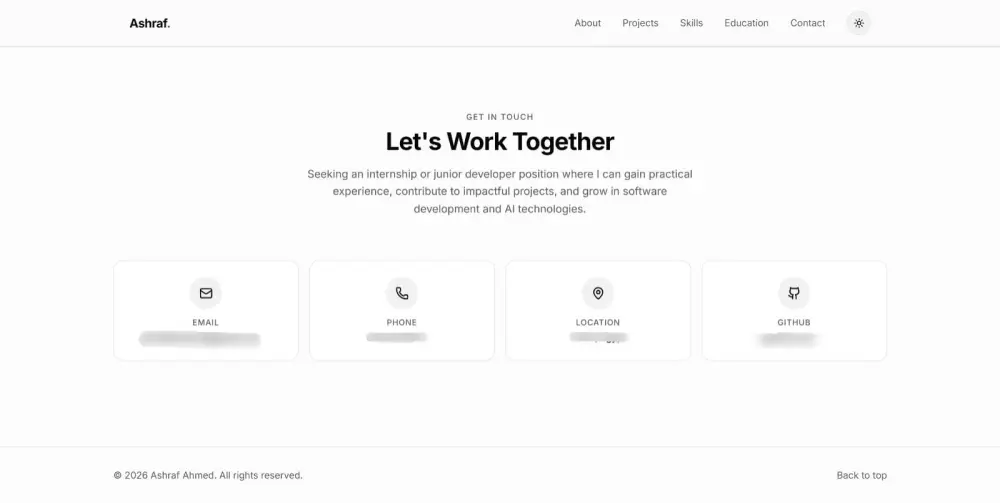 يمكنني ان انفذ لك موقع شخصي احترافي من 5 صفحات، متجاوب وسريع، لعرض أعمالك وتسويق مهاراتك، مع ملفات منظمة وسهلة التعديل.