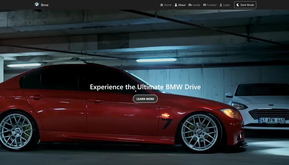 موقع سيارات متجاوب على جميع الشاشات