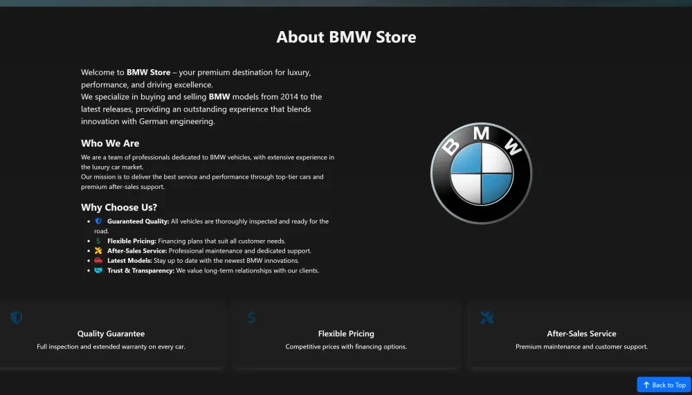 موقع سيارات متجاوب على جميع الشاشات