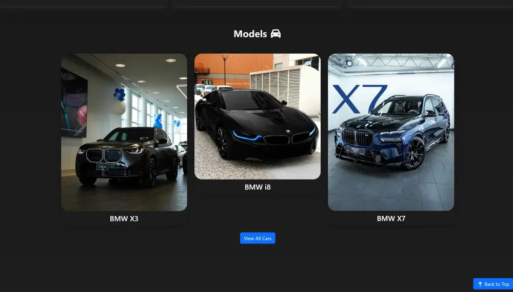 موقع سيارات متجاوب على جميع الشاشات