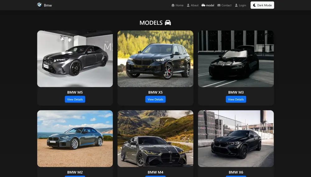 موقع سيارات متجاوب على جميع الشاشات