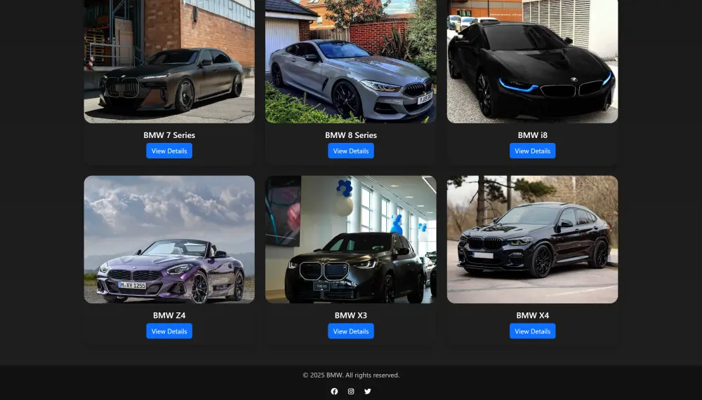 موقع سيارات متجاوب على جميع الشاشات