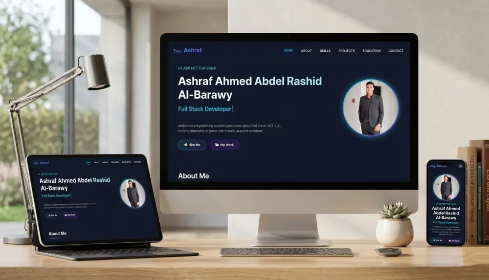 موقع شخصي احترافي Portfolio Website