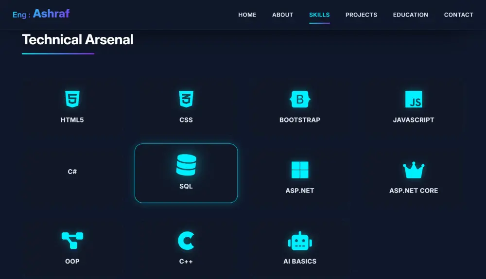موقع شخصي احترافي Portfolio Website