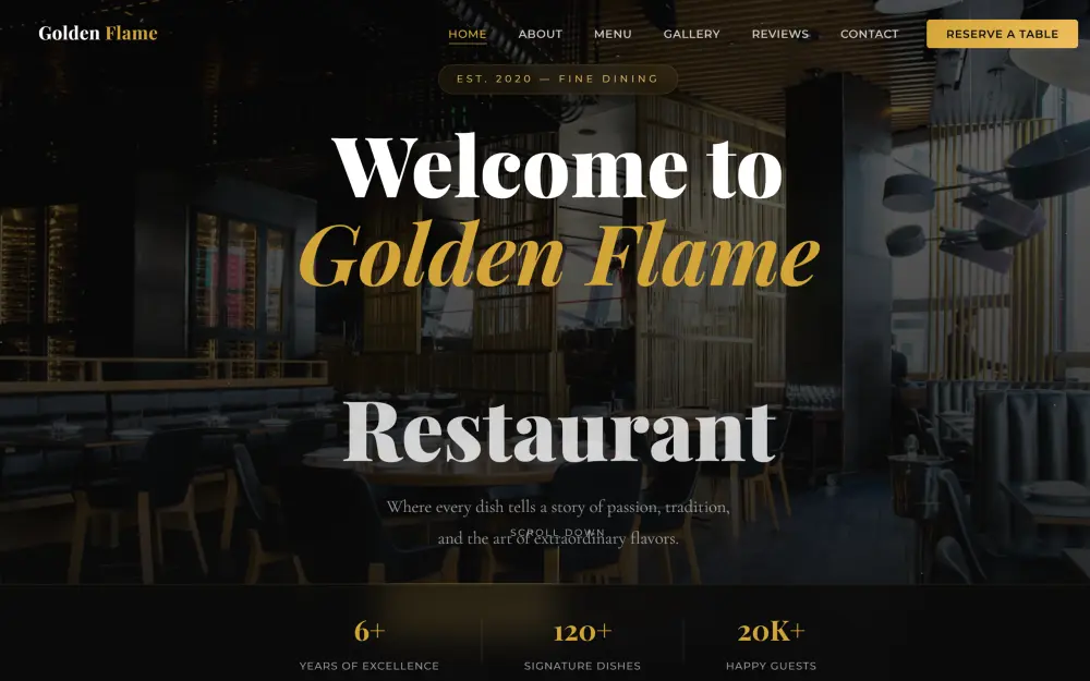 تصميم صفحة هبوط احترافية وسريعة للمطاعم (Landing Page Design)