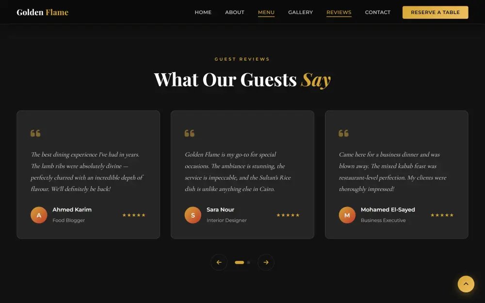تصميم صفحة هبوط احترافية وسريعة للمطاعم (Landing Page Design)