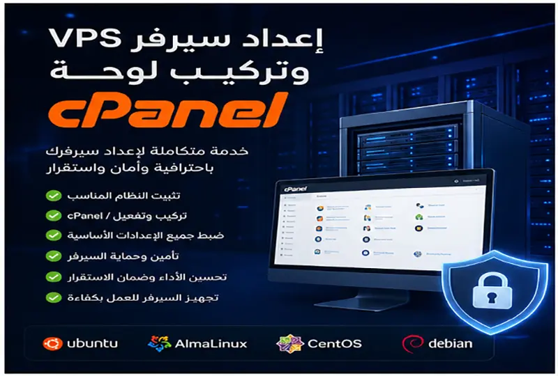 إعداد وتجهيز سيرفر VPS كامل وتركيب cPanel باحترافية