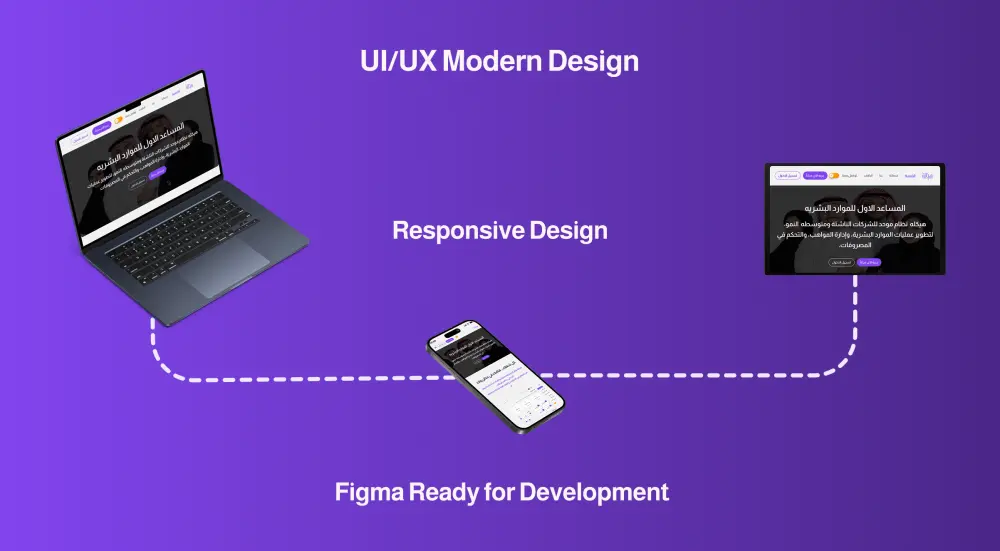 تصميم صفحة هبوط احترافية مع لينك Figma تفاعلي جاهز للتطوير