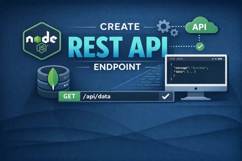 I will create a REST API endpoint using Node.js and Express