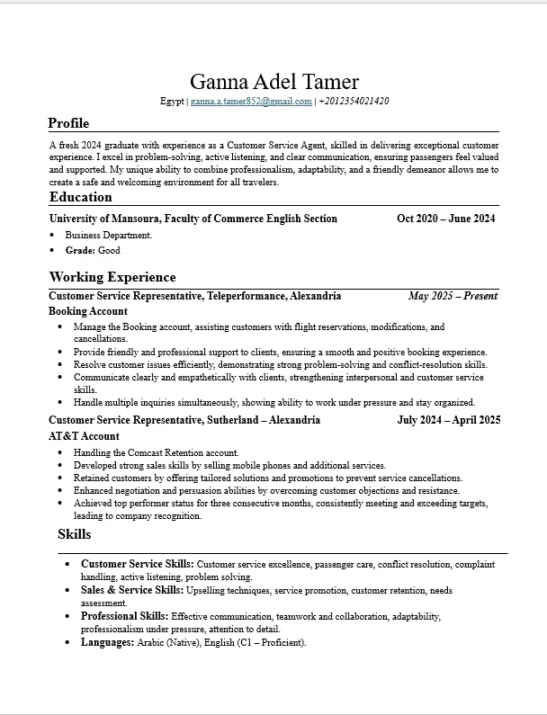 تصميم وكتابة سيرة ذاتية احترافية CV متوافقة مع نظام ATS تبرز نقاط قوتك