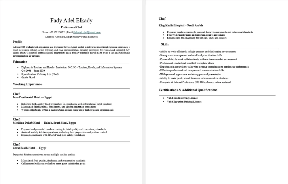 تصميم وكتابة سيرة ذاتية احترافية CV متوافقة مع نظام ATS تبرز نقاط قوتك