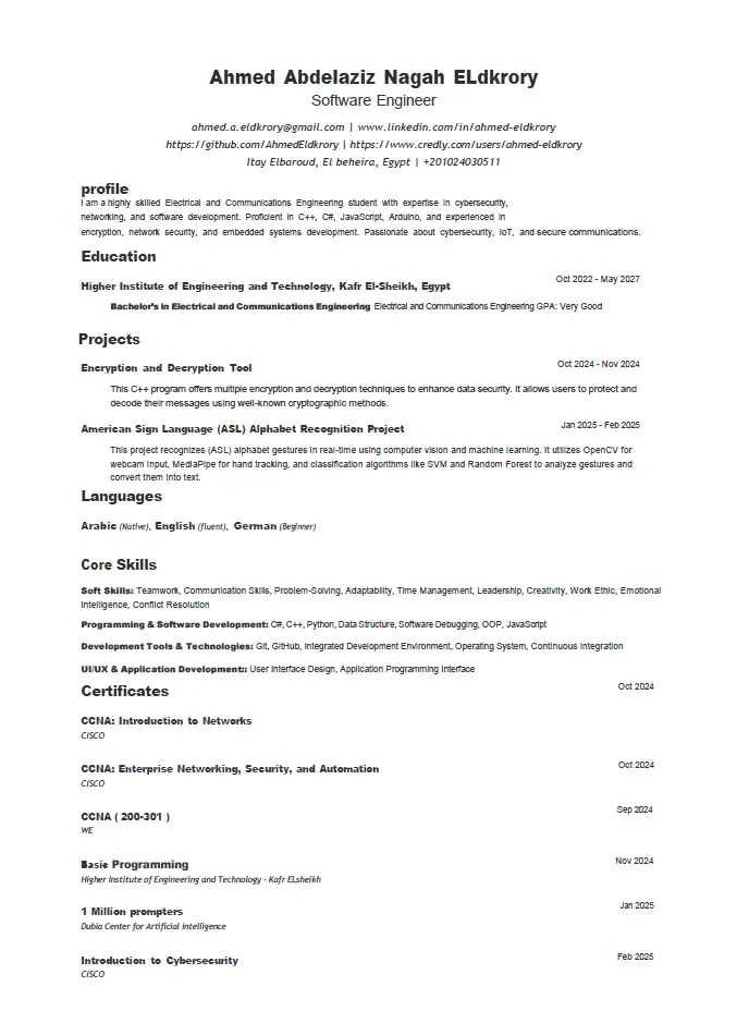 تصميم وكتابة سيرة ذاتية احترافية CV متوافقة مع نظام ATS تبرز نقاط قوتك