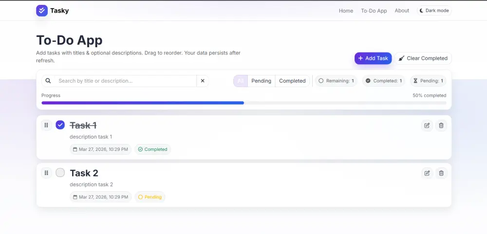 إنشاء تطبيق To-Do List احترافي ومتجاوب