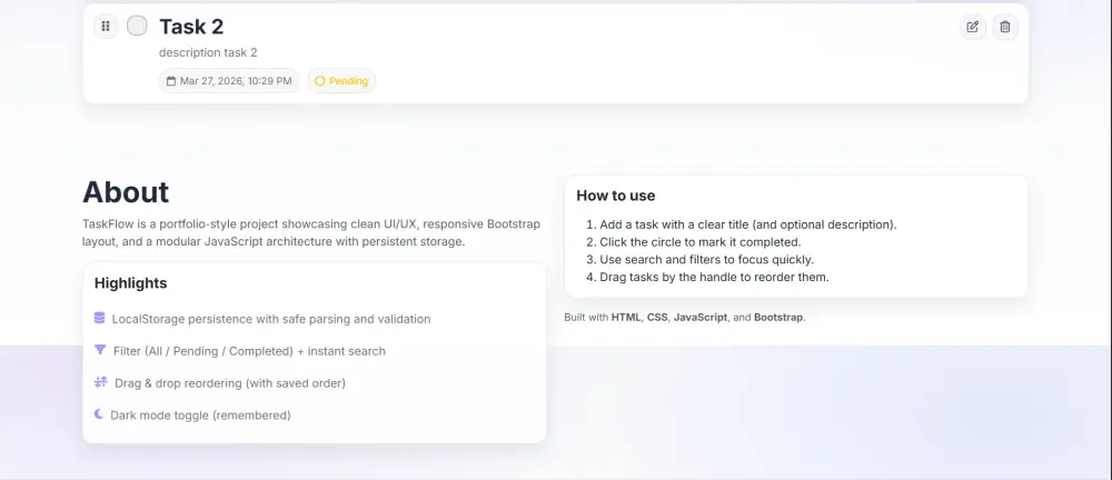 إنشاء تطبيق To-Do List احترافي ومتجاوب