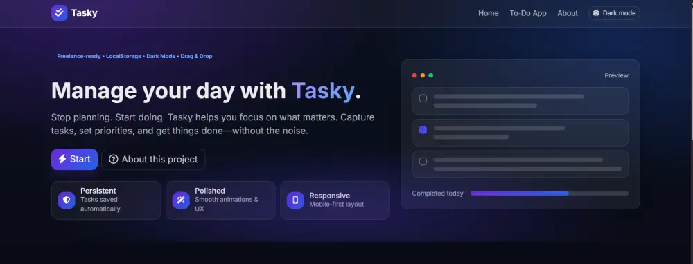 إنشاء تطبيق To-Do List احترافي ومتجاوب