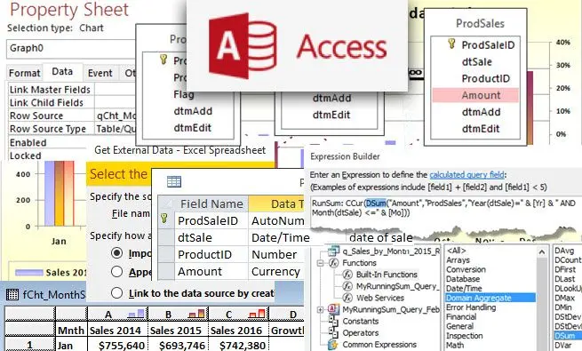 إنشاء قواعد بيانات باستخدام Microsoft Access
