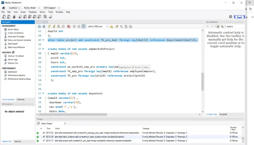 تصميم قواعد بيانات SQL احترافية مع جداول وعلاقات منظمة