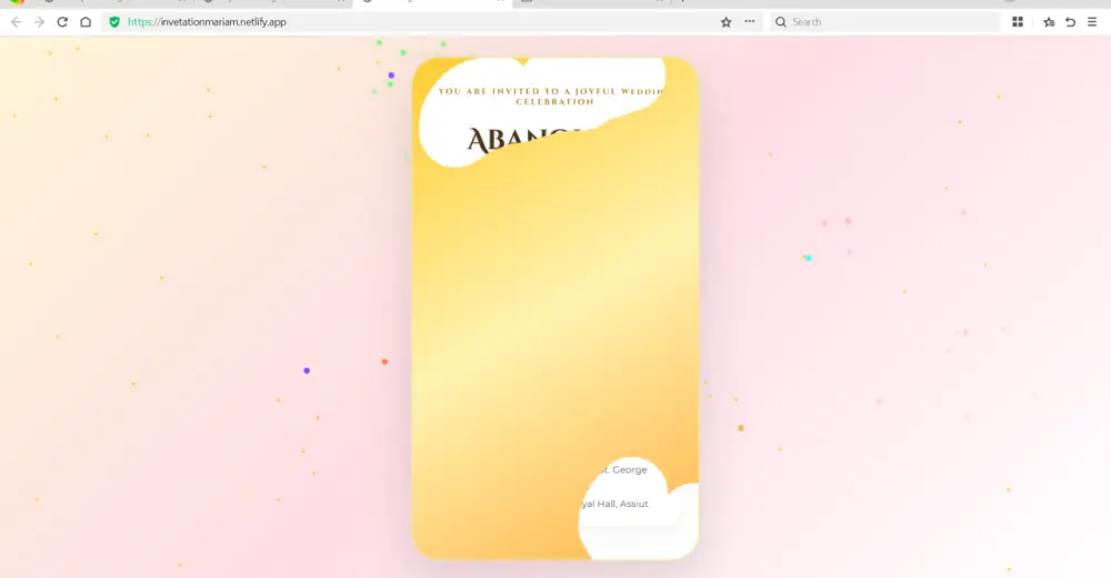 تصميم وتطوير دعوة إلكترونية تفاعلية مودرن (رابط ويب خاص)