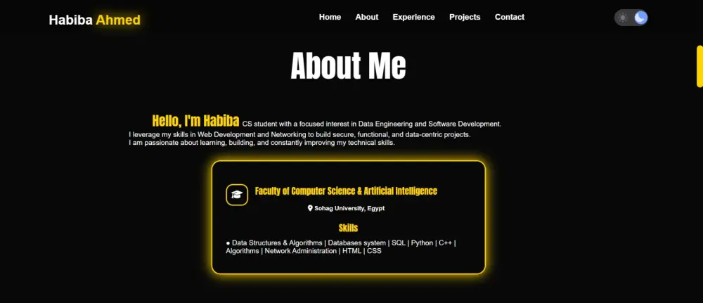 تصميم موقع تعريفي بسيط portfolio