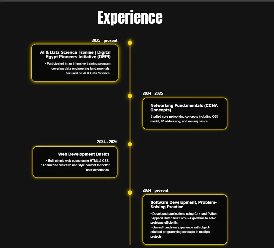 تصميم موقع تعريفي بسيط portfolio