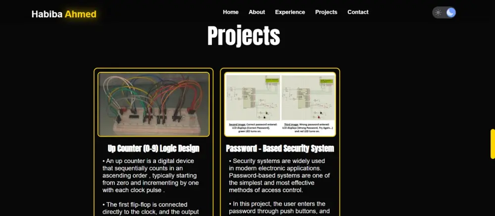 تصميم موقع تعريفي بسيط portfolio