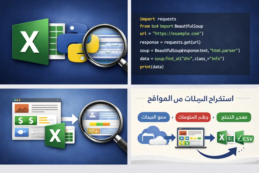 استخراج بيانات المنتجات (اسم، سعر، وصف، صور)