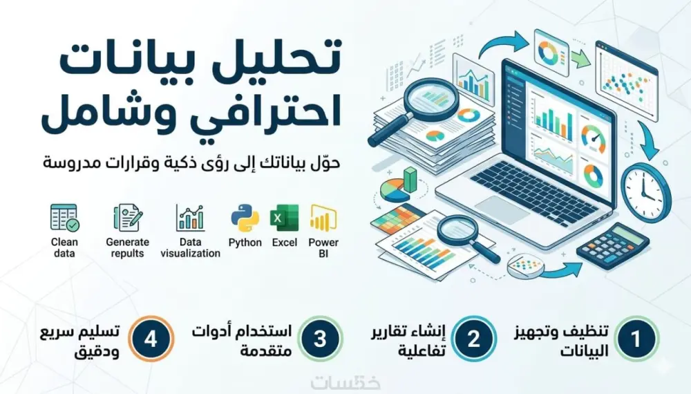 تحليل بياناتك وتصميم لوحة بيانات (Dashboard) احترافية