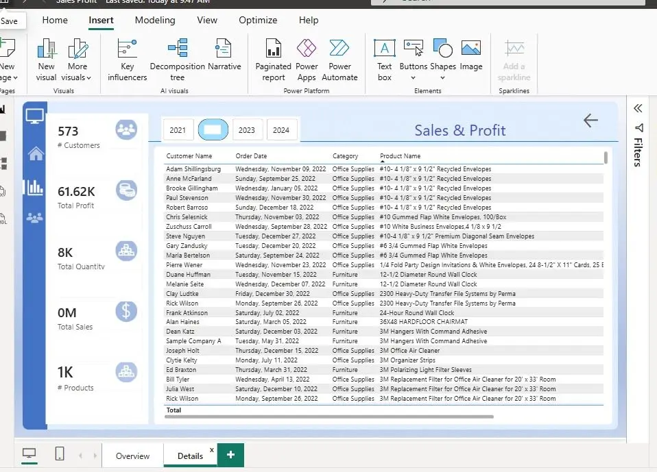 تحليل بياناتك وتصميم لوحة بيانات (Dashboard) احترافية