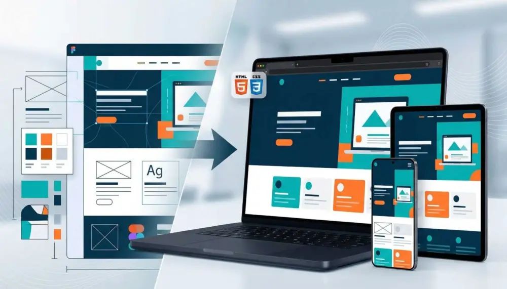 تحويل تصميمات Figma و PSD إلى صفحة ويب HTML/CSS متجاوبة