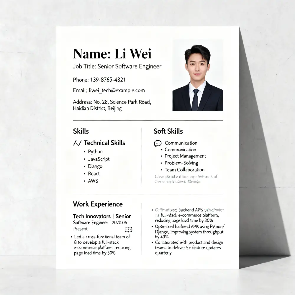 تصميم سيرة ذاتية احترافية متوافقة مع ATS