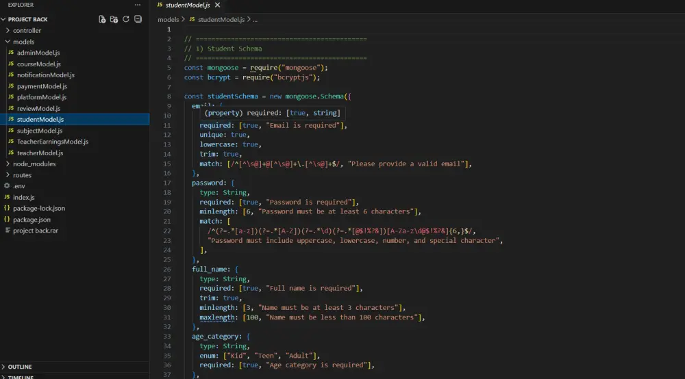 سأقوم بربط تطبيق Node.js بقاعدة بيانات MongoDB باحترافية