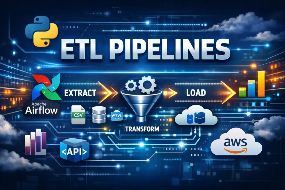 تصميم وتنفيذ ETL Pipelines احترافية باستخدام Python و SQL و Airflow