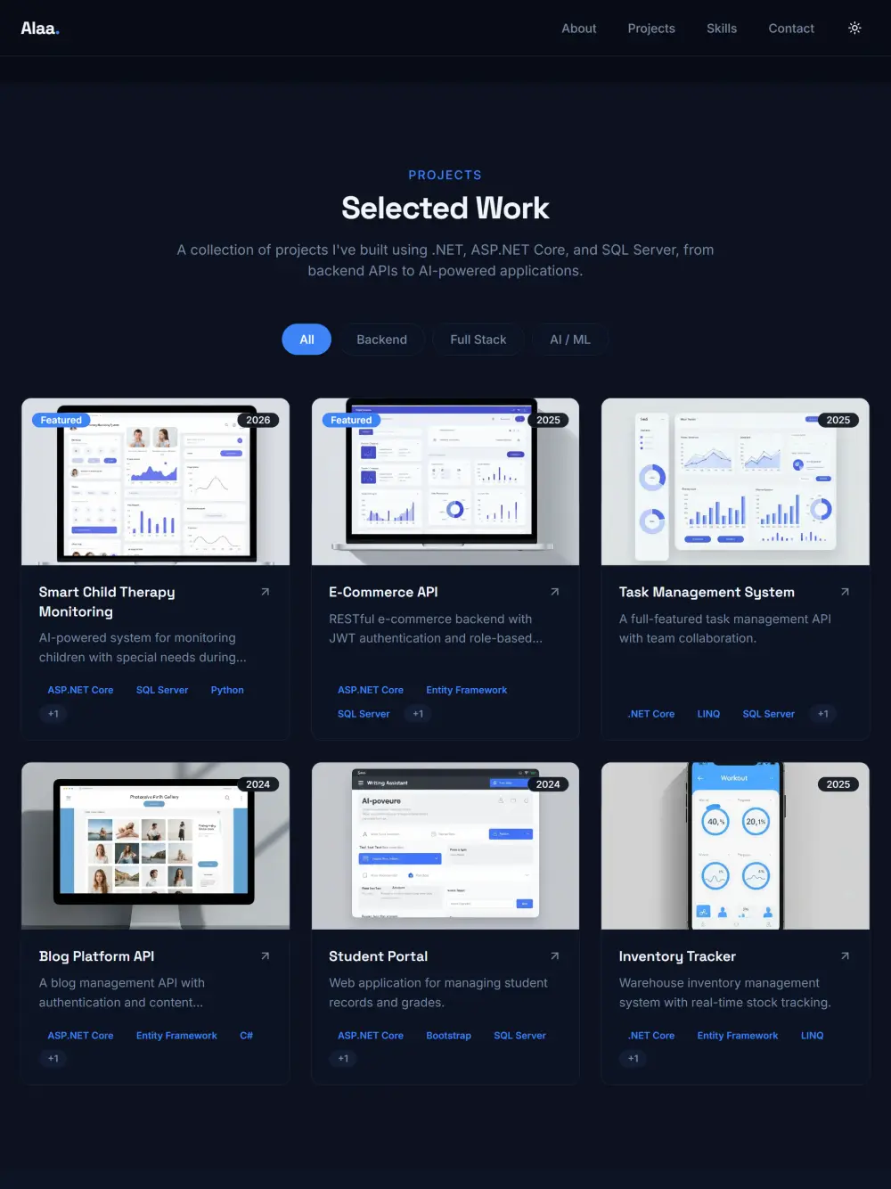 تصميم موقع Portfolio احترافي باستخدام Next.js و Tailwind CSS