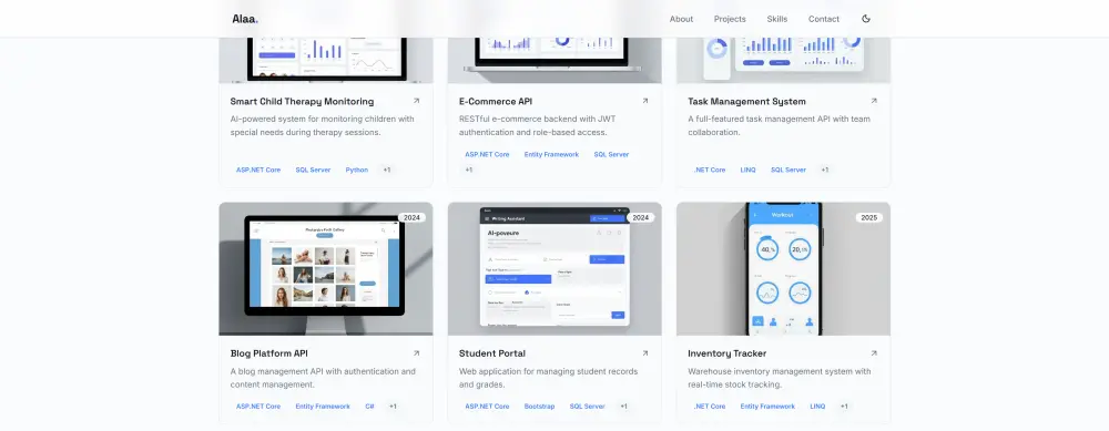تصميم موقع Portfolio احترافي باستخدام Next.js و Tailwind CSS