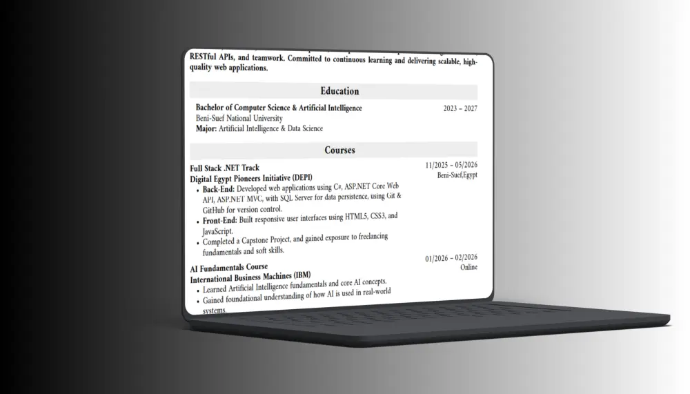 كتابة سيرة ذاتية احترافية (ATS) باللغة العربية أو الإنجليزية