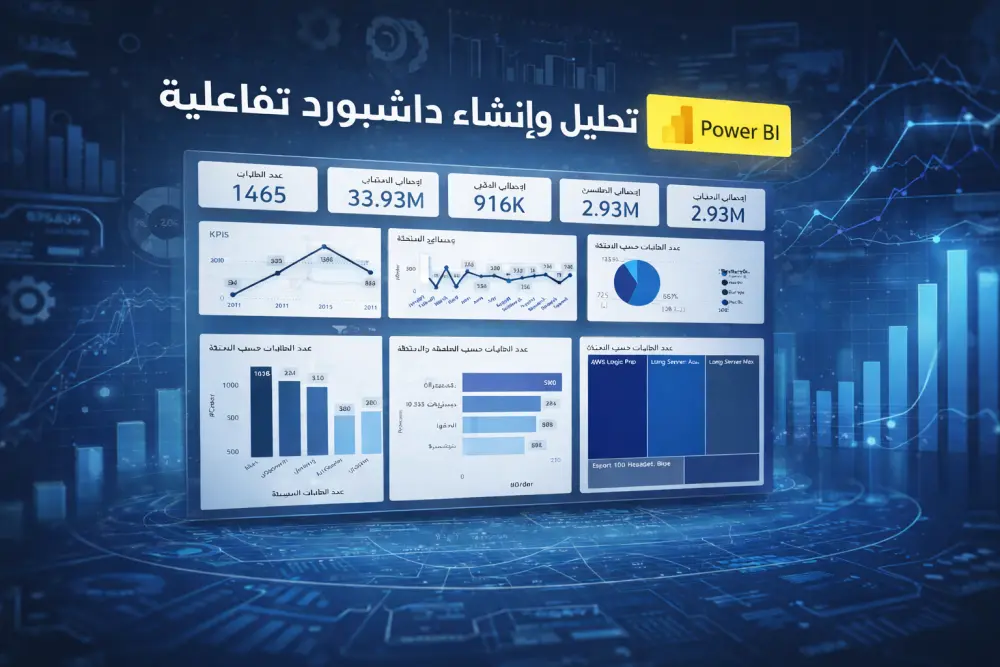 تصميم داشبورد تفاعلي واحترافي باستخدام Power BI